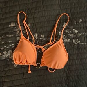 H&M Orange Triangle Bikini Top